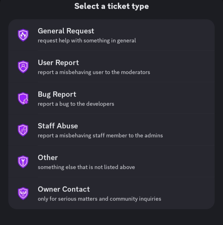 Ticket Types